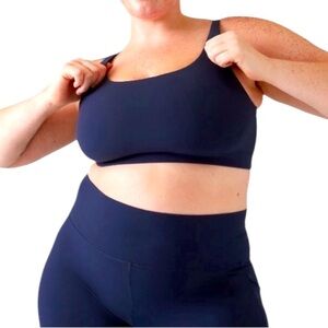 NWT Athleta Exhale Bra D-DD+ in Navy - Size 2X